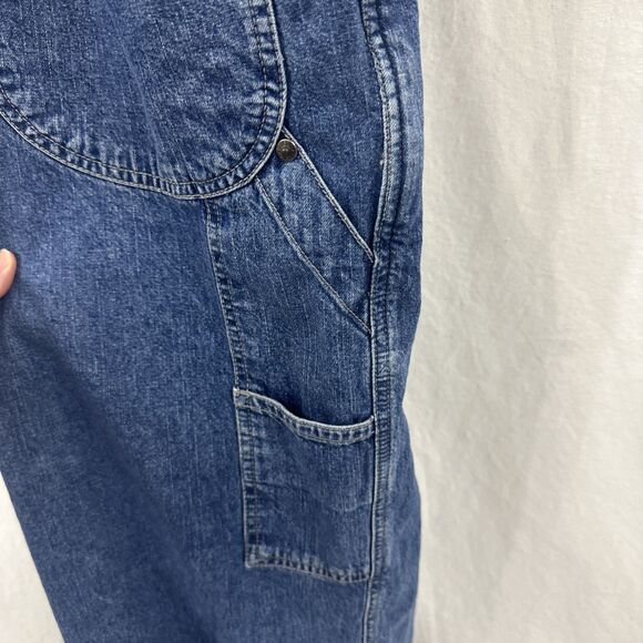 Guess Vintage 90s Y2K Medium Blue Wash Overalls USA Cotton Size XL Style 11737 - Picture 15 of 16